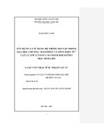 Xây dựng và sử dụng hệ thống bài tập trong dạy học chương Dao động và sóng điện từ Vật lý lớp 12 nâng cao nhằm bồi dưỡng học sinh giỏi