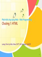 Tổng quan về thiết kế và lập trình Web