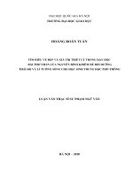 Tìm hiểu vẻ đẹp và giá trị triết lý trong dạy học bài thơ Nhàn của Nguyễn Bỉnh Khiêm để bồi dưỡng thái độ và lí tưởng sống cho học sinh trung học phổ thông