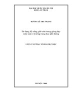 Sử dụng kỹ năng giải toán trong giảng dạy môn toán ở trường trung học phổ thông.PDF