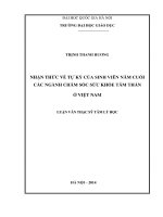 Nhận thức về tự kỷ của sinh viên năm cuối các ngành chăm sóc sức khỏe tâm thần ở Việt Nam