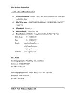 Báo cáo thực tập tổng hợp tại Công ty TNHH nhà nước một thành viên chiếu sáng và thiết bị đô thị