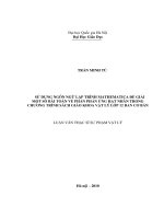 Sử dụng ngôn ngữ lập trình Mathematica để giải một số bài toán về phần phản ứng hạt nhân trong chương trình sách giáo khoa Vật lí lớp 12 ban cơ bản