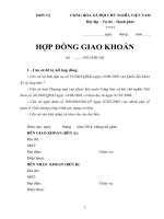 Mẫu hợp đồng giao khoán xây dựng