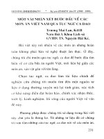 Một vài nhận xét bước đầu về các món ăn Việt Nam qua tục ngữ ca dao