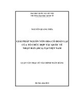 Giải pháp nguồn vốn ODA có hoàn lại của Tổ chức Hợp tác quốc tế Nhật Bản (JICA) tại Việt Nam