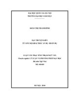 Dạy Truyện Kiều từ góc độ khai thác ẩn