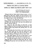 Thông tin liên lạc hành chính dưới các triều đại phong kiến Việt Nam