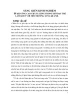 skkn NÂNG CAO CHẤT LƯỢNG TRONG GIỜ dạy TRẺ làm QUEN với môi TRƯỜNG XUNG QUANH