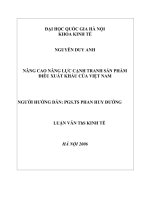 Nâng cao năng lực cạnh tranh sản phẩm điều xuất khẩu của Việt Nam