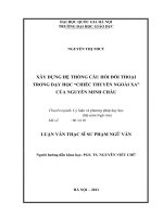 Xây dựng hệ thống câu hỏi đối thoại trong dạy học Chiếc thuyền ngoài xa  của Nguyễn Minh Châu