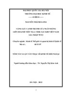 Năng lực cạnh tranh của Ngân hàng Liên doanh Việt Nga (VRB) sau khi Việt Nam gia nhập WTO