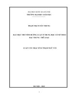 Dạy học thơ Nôm đường luật ở Trung học cơ sở theo đặc trưng thể loại