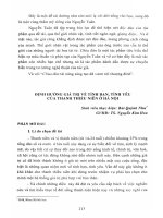 Định hướng giá trị về tình bạn, tình yêu của thanh thiếu niên ở Hà Nội