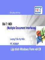 LẬP TRÌNH WINDOWS VỚI C# - MDI