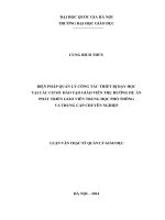 Biện pháp quản lý công tác thiết bị dạy học tại các cơ sở đào tạo giáo viên thụ hưởng Dự án Phát triển giáo viên Trung học phổ thông và Trung cấp chuyên nghiệp