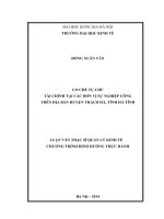 cơ chế tự chủ tài chính tại các đơn vị sự nghiệp công trên địa bàn huyện thạch hà tỉnh hà tĩnh