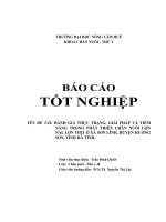 Đánh giá thực trạng, giải pháp và tiềm năng trong phát triển chăn nuôi lợn nái, lợn thịt ở xã Sơn Lĩnh, huyện Hương Sơn, tỉnh Hà Tĩnh.