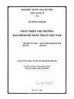 Phát triển thị trường bảo hiểm phi nhân thọ ở Việt Nam
