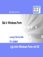 Kiến thức cơ bản về C# - Winform