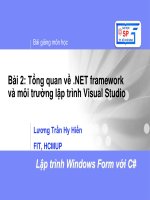 Tổng quan về .NET framework và môi trường lập trình Visual Studio