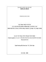 Dạy học phần vectơ của sách giáo khoa Hình học 10 nâng cao theo hướng tăng cường hoạt động tự học của học sinh
