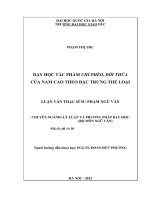 Dạy học tác phẩm Chí phèo, Đời thừa của Nam Cao theo đặc trưng thể loại tt