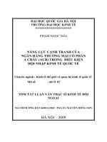 Năng lực cạnh tranh của Ngân hàng Thương mại Cổ phần Á Châu ( ACB ) trong điều kiện hội nhập kinh tế Quốc tế