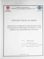 Approach to competency-based training need analysis (TNA) in the public sector of Luc Nam district, Bac Giang province (Vietnam)