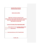 Thiết kế và sử dụng lược đồ tư duy cho các bài rèn luyện tập phần hóa học hữu cơ lớp 12 Trung học phổ thông nhằm tích cực hóa hoạt động của học sinh