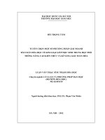 Tuyển chọn một số phương pháp giải nhanh bài toán hóa học về kim loại giúp học sinh trung học phổ thông nâng cao kiến thức và kỹ năng giải toán hóa tt