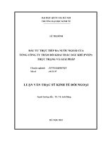Đầu tư trực tiếp ra nước ngoài của Tổng Công ty Thăm dò khai thác dầu khí (PVEP) Thực trạng và giải pháp