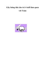 GÂY HỨNG THÚ CHO TRẺ 04 TUỔI TRONG VIỆC HỌC TOÁN