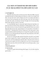 CÁC NHÂN tố ẢNH HƯỞNG đến đói NGHÈO ở các hộ GIA ĐÌNH VÙNG BIÊN GIỚI tây NAM