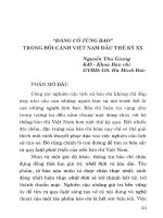 Đăng cổ tùng báo trong bối cảnh Việt Nam đầu thế kỷ XX