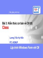Kiến thức cơ bản về C# - Class