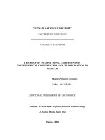The role of international agreements in environmental conservation and its implication to Vietnam