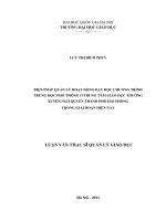 Biện pháp quản lý hoạt động dạy học chương trình trung học phổ thông ở Trung tâm Giáo dục Thường xuyên Ngô Quyền thành phố Hải Phòng trong giai đoạn hiện nay