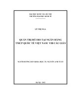 Quản trị rủi ro tại Ngân hàng TMCP Quốc tế Việt Nam VIB Cầu Giấ