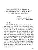 Quan hệ Việt Nam và phương tây nửa đầu thế kỷ XIX ( Qua các tư liệu trong Đại Nam thực lục