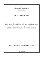 Hoàn thiện công tác bảo đảm tiền vay bằng tài sản tại Ngân hàng Thương mại cổ phần Đầu tư và Phát triển Việt Nam - chi nhánh Cầu Giấytt