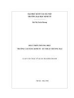 Phát triển thương hiệu Trường Cao đẳng Kinh tế - Kỹ thuật Thương mại