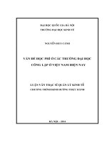 Vấn đề học phí ở các trường đại học công lập ở Việt Nam hiện nay