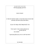 Vận dụng phương pháp  Dạy học dự án trong môn ngữ văn ở trường trung học phổ thông