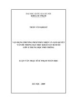 Vận dụng phương pháp phát hiện và giải quyết vấn đề trong dạy học khảo sát hàm số lớp 12 trung học phổ thông