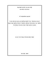 Vận dụng quan điểm hợp tác trong dạy học bộ môn phương pháp hình thành các biểu tượng toán cho trẻ mẫu giáo