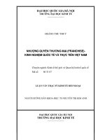 Nhượng quyền thương mại (franchise) - kinh nghiệm quốc tế và thực tiễn Việt Nam