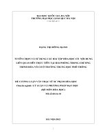 Tuyển chọn và sử dụng các bài tập hóa học có nội dung liên quan đến thực tiễn tại Hải Phòng trong chương trình hóa vô cơ ở trường trung học phổ thông