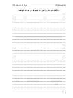 Công tác tổ chức xây dựng đoàn trường học tại đơn vị Trường THPT Dầu Tiếng thực trạng và giải pháp