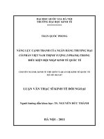 Năng lực cạnh tranh của Ngân hàng Thương mại Cổ phần Việt Nam Thịnh vượng (VPBANK) trong điều kiện hội nhập kinh tế quốc tế